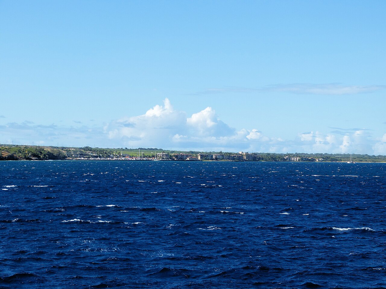 Māʻalaea coastal view from offshore on Maui